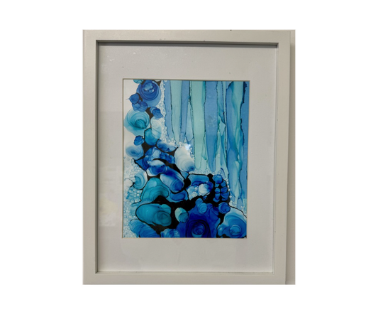 Framed Alcohol Ink Artwork – 2
