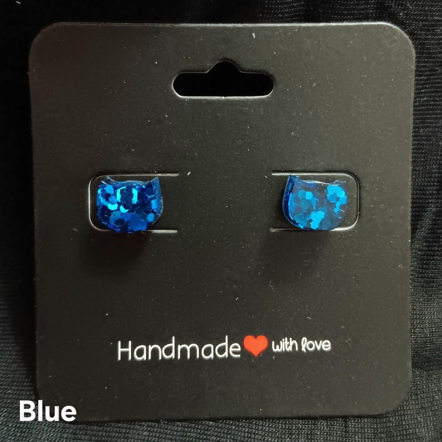 Cat Stud Earrings (variety of colours)