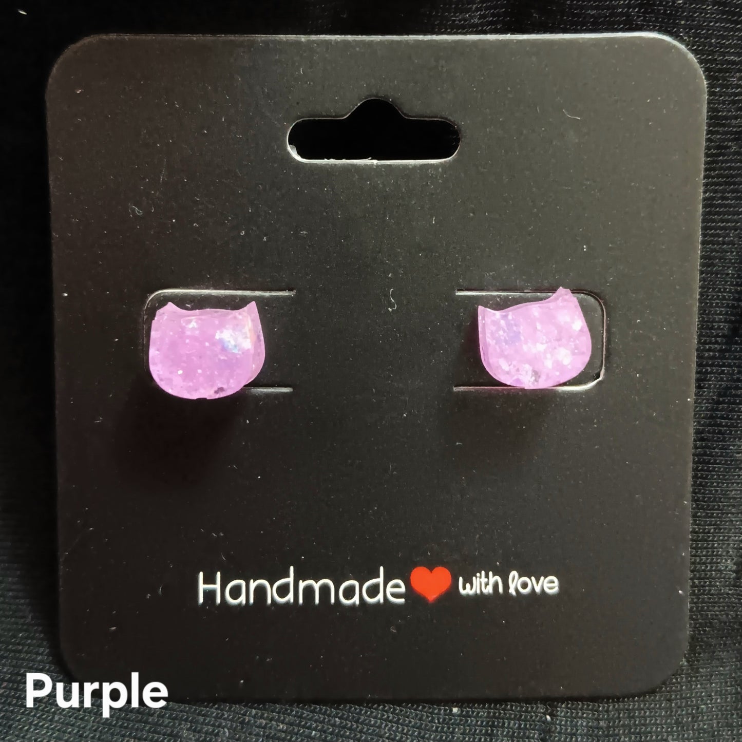 Cat Stud Earrings (variety of colours)
