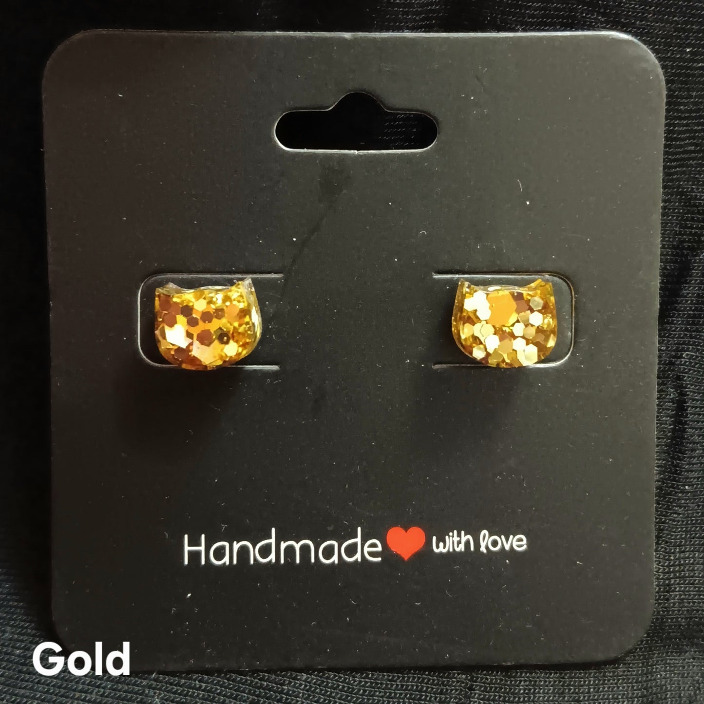 Cat Stud Earrings (variety of colours)
