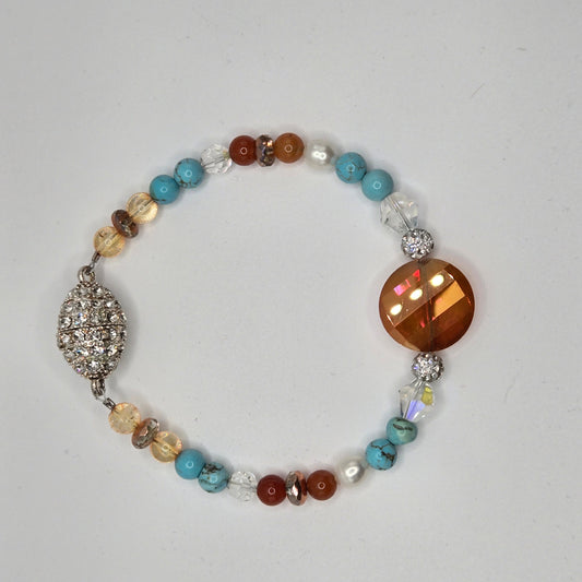 1930s Crystal & Turquoise Bracelet