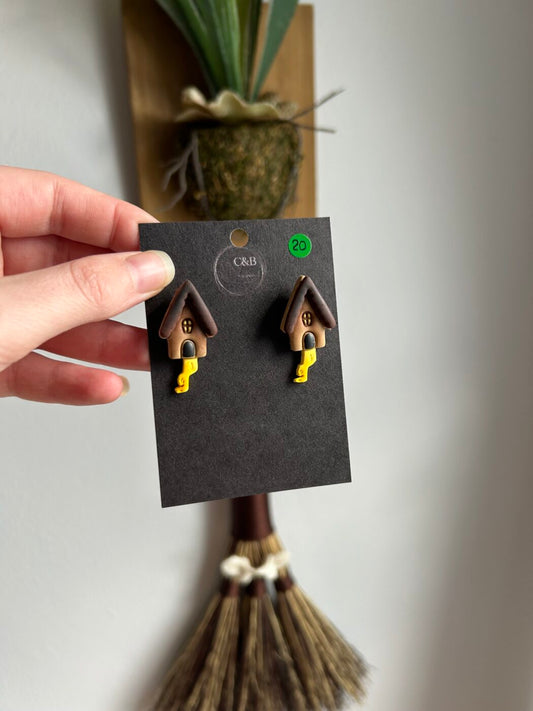 Baba Yaga Hut Earrings