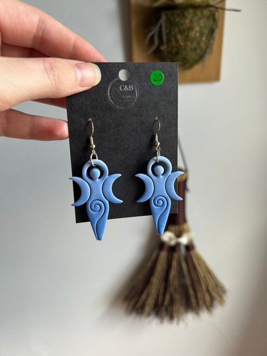 Blue Ombré Goddesses Earrings