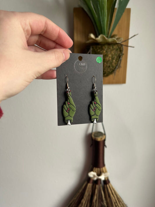 Cross Fingers and Hope to Die Earrings