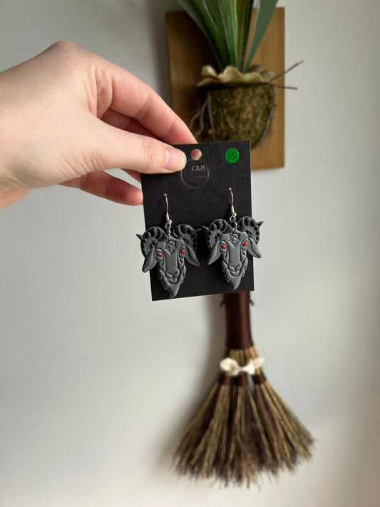 Goth Goat Earrings