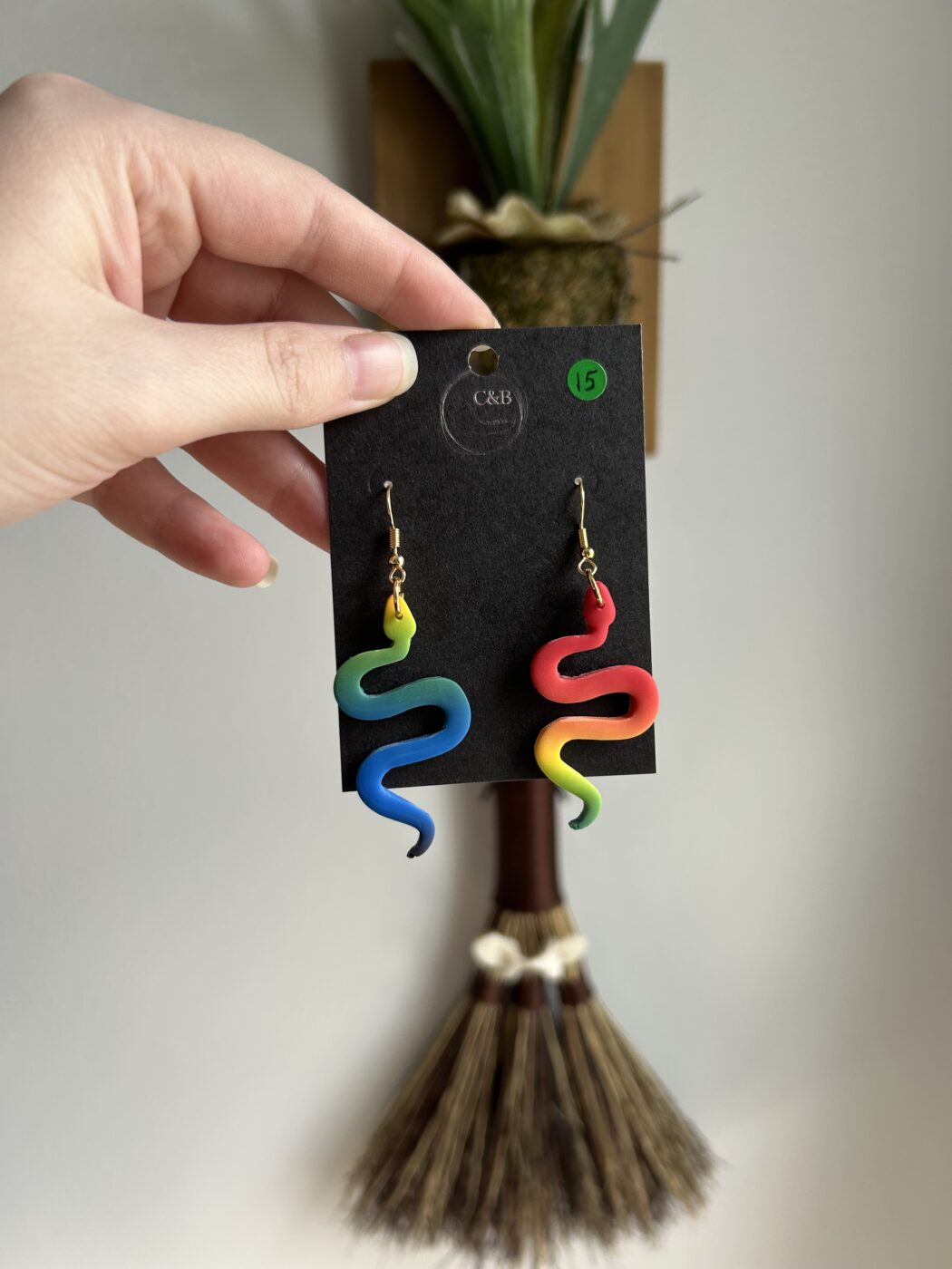 Multi Rainbow Snake Earrings