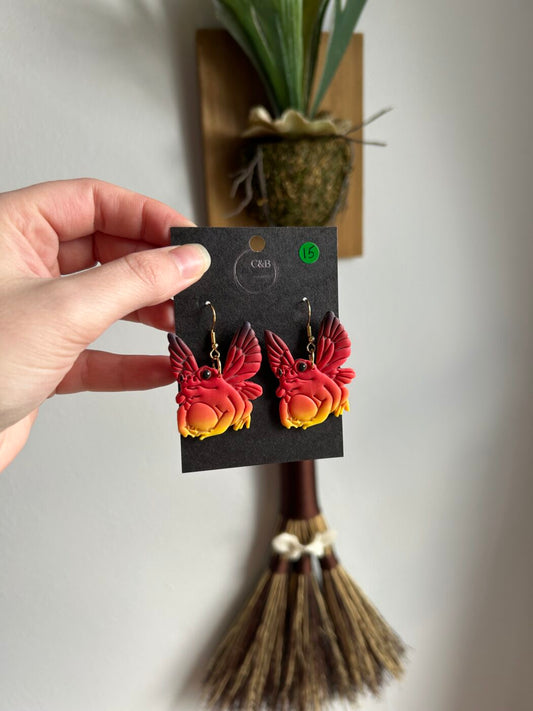 Ombré Fairy Frog Earrings