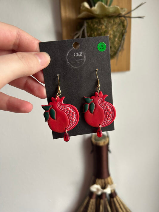 Persephone's Pomegranate Earrings