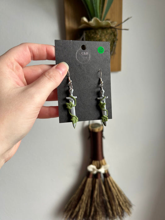 Swords with Vines Earrings