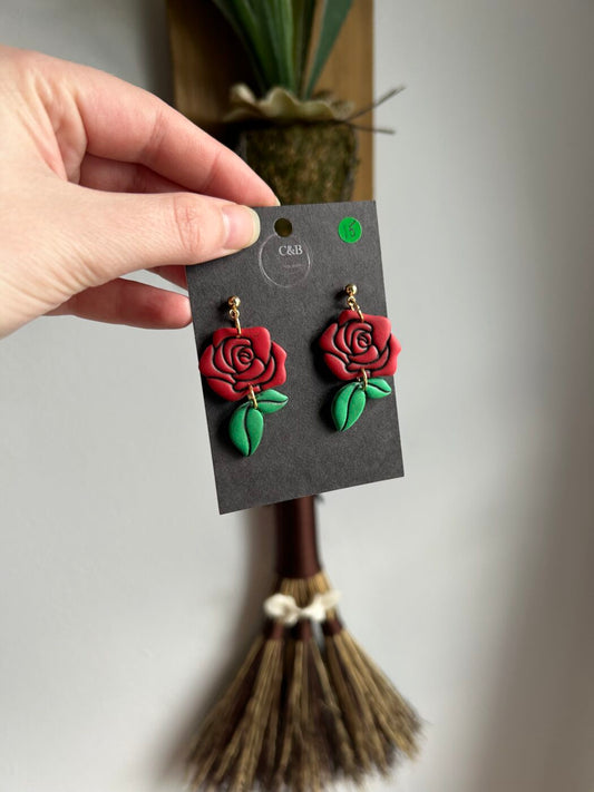Tattoo Roses Earrings