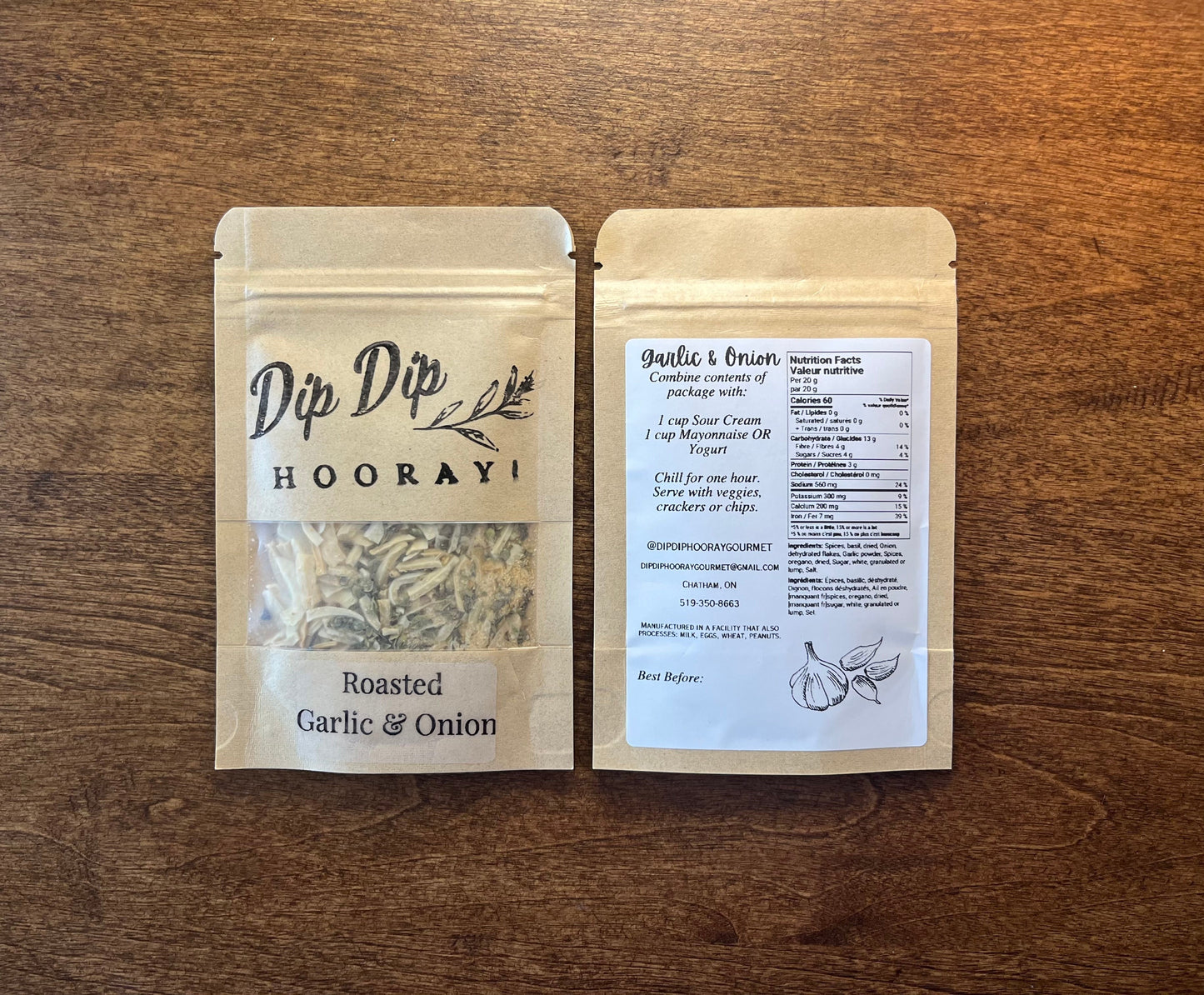 Roasted Garlic & Onion Classic Dip Mix