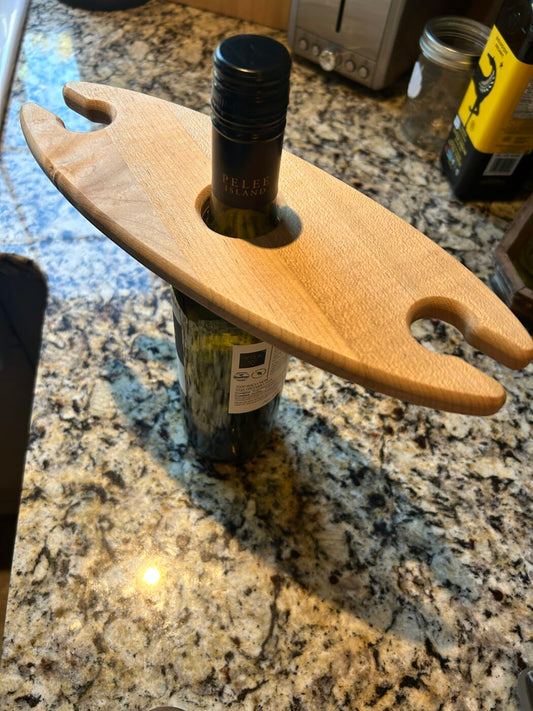 Oval Wine and Wine Glass Caddy
