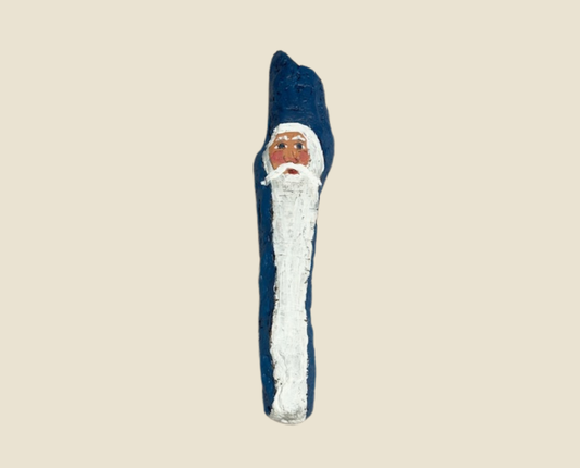 One-of-a-Kind Hand Painted Santa Ornament