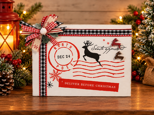 Reindeer Postcard Shelf Sitter