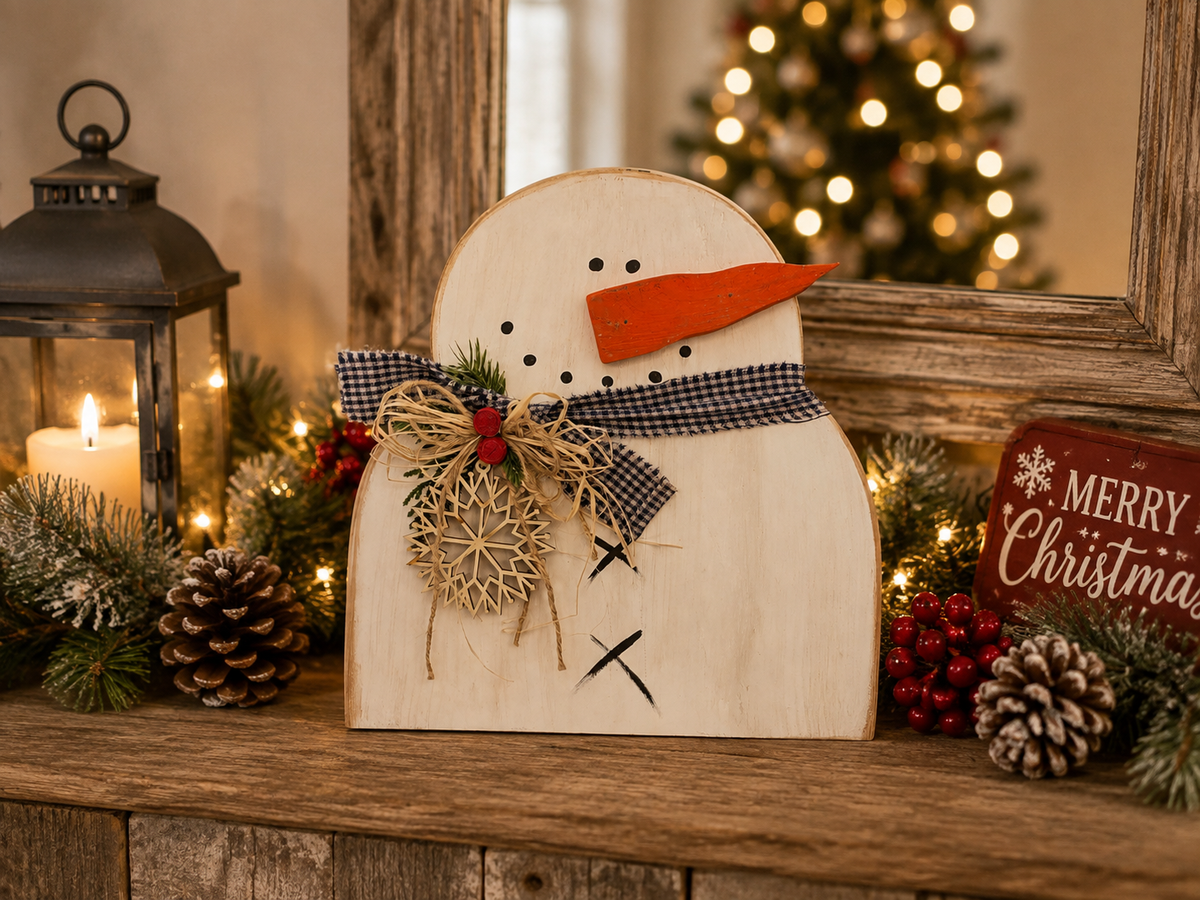 Rustic Wooden Snowmen