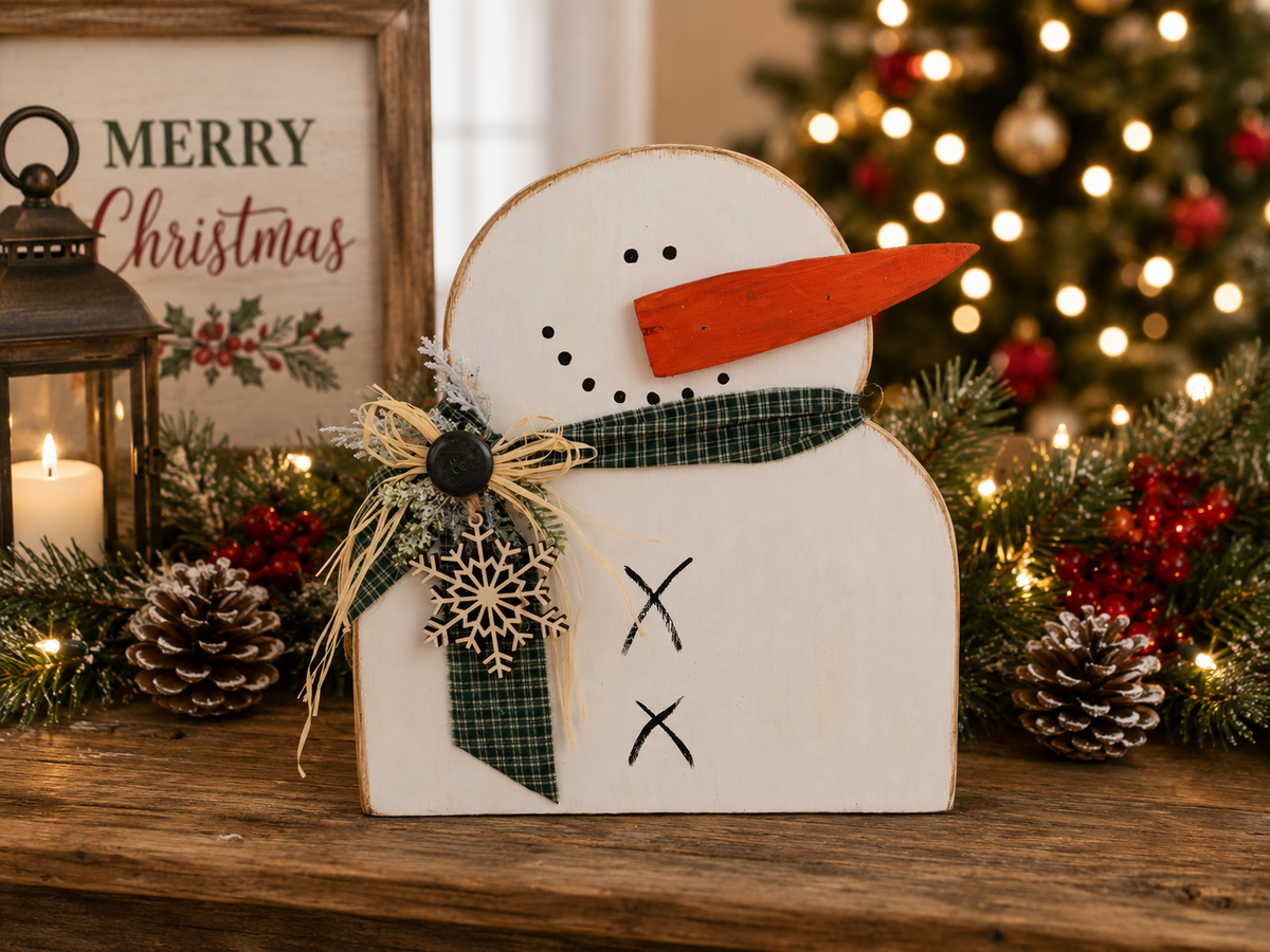 Rustic Wooden Snowmen