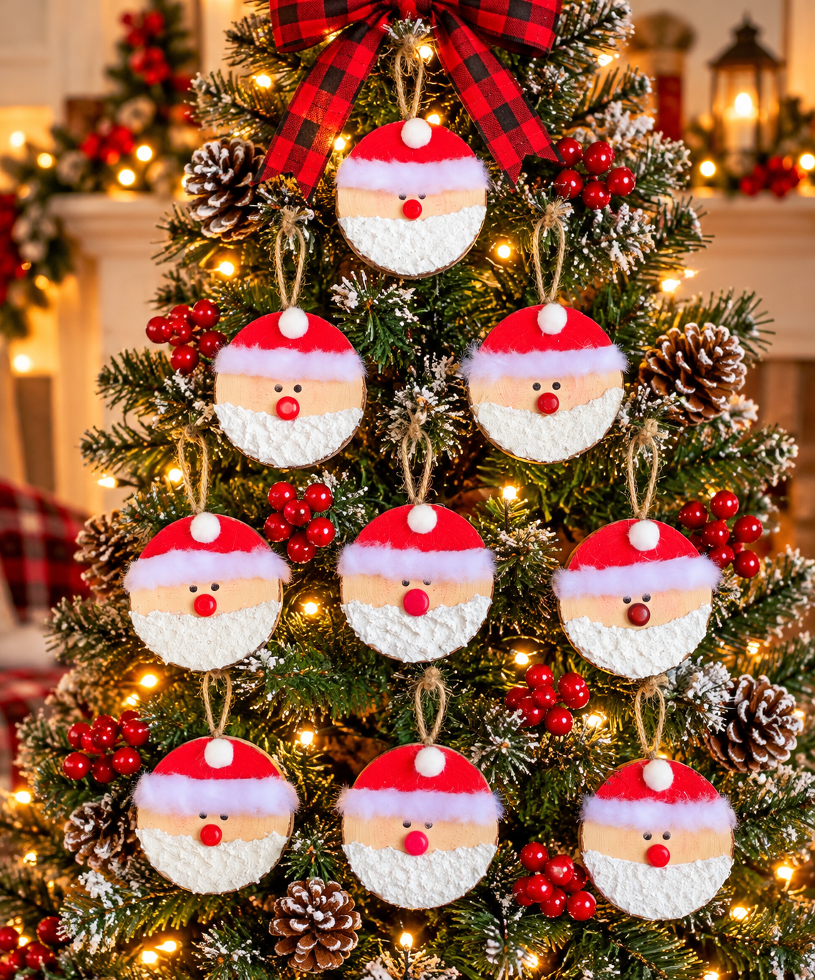 Whimsical Santa Ornaments