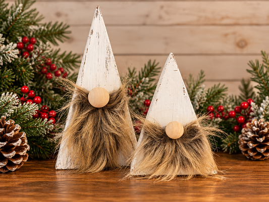 Wooden Gnome Set (White)