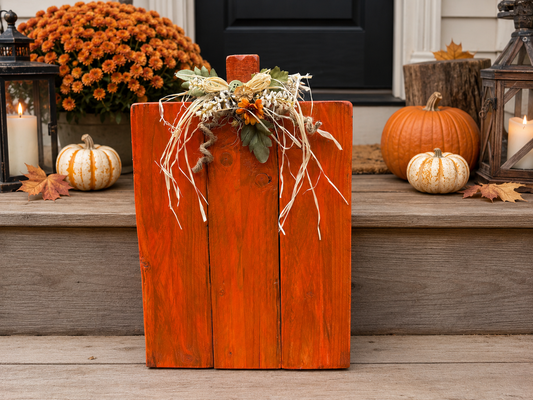 Rustic Wooden Pumpkin Decor
