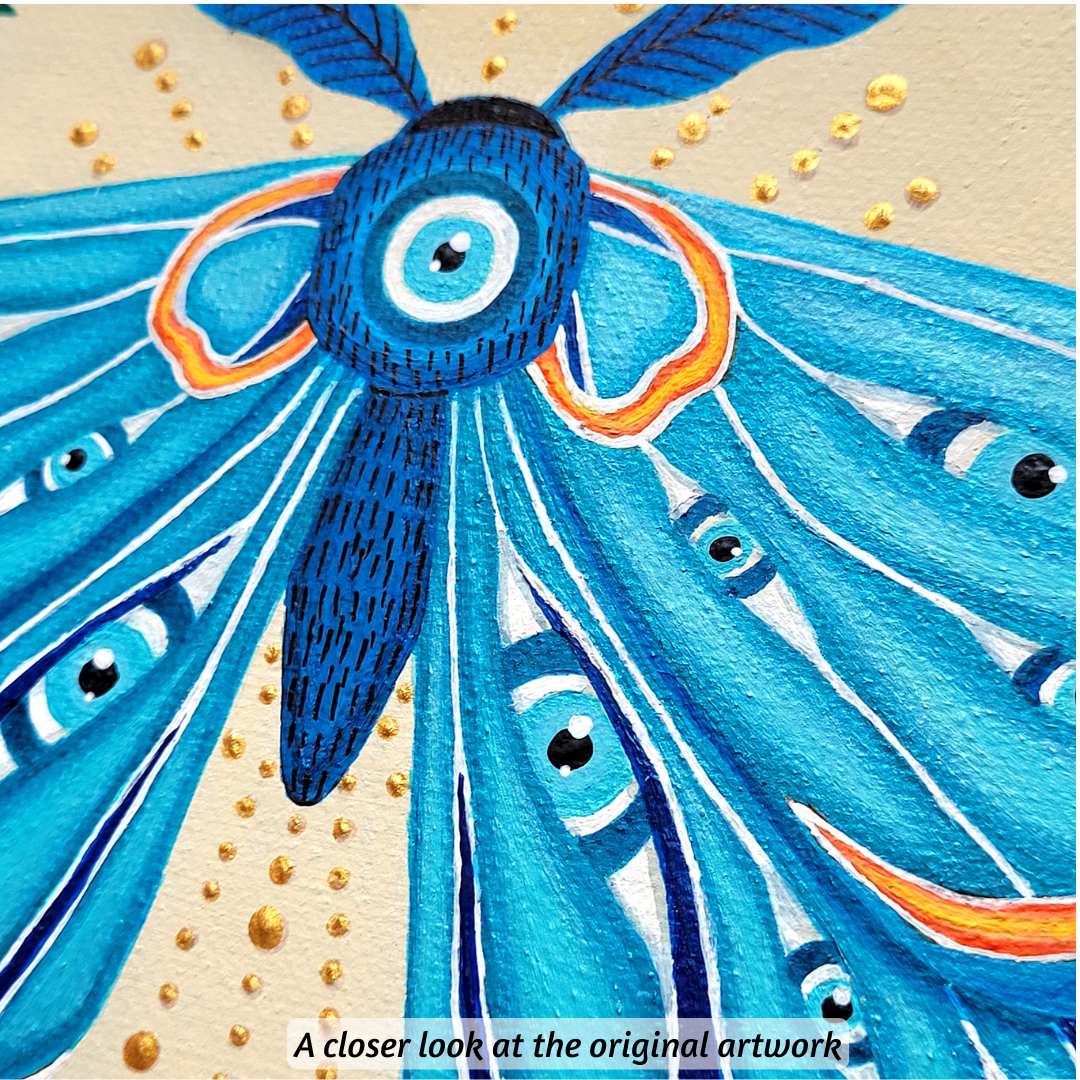 Evil Eye Moth Art Print
