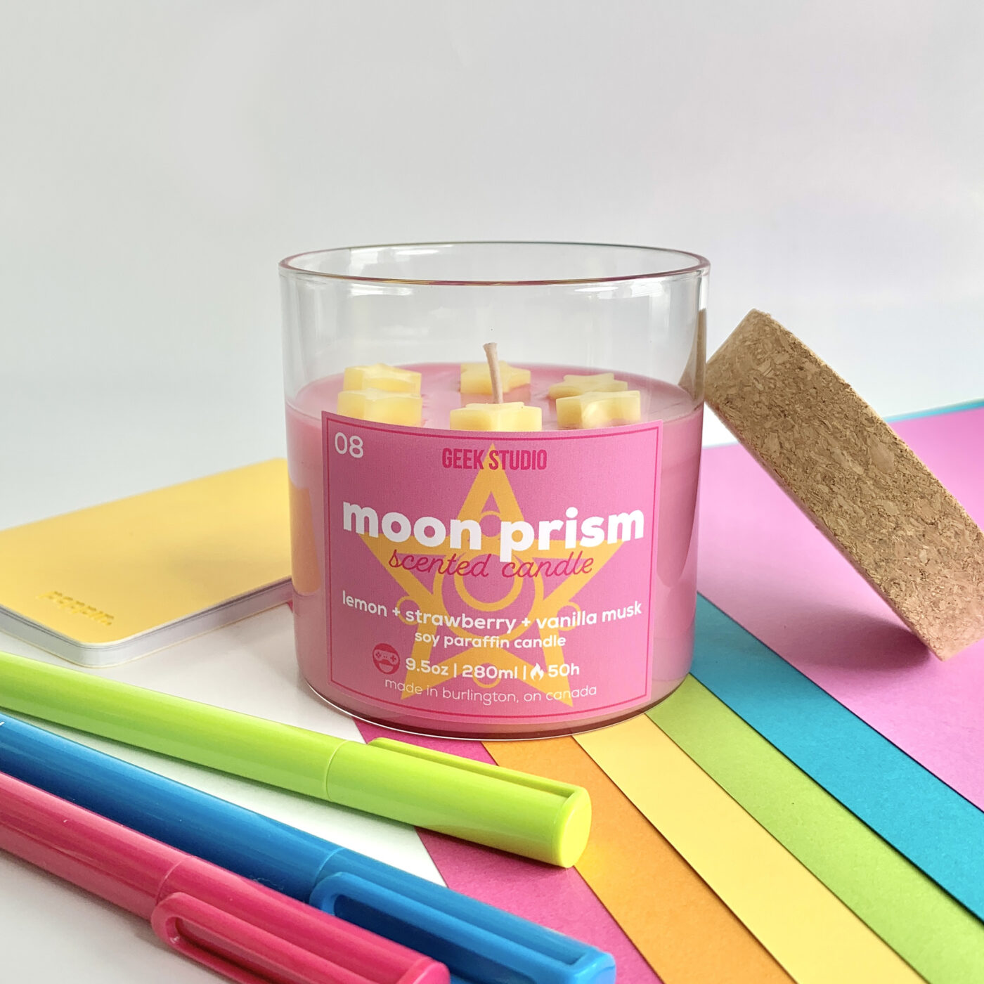 Moon Prism Candle (Lemon, Strawberry & Vanilla Musk)
