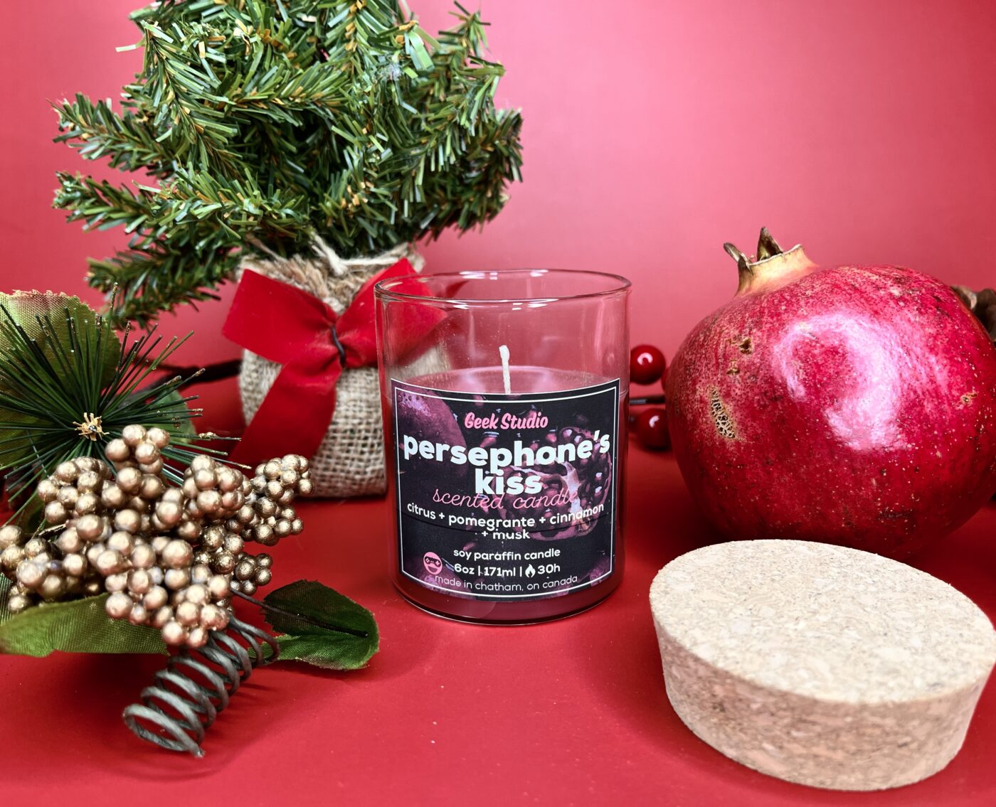 Persephone’s Kiss Candle (Pomegranate Spice)