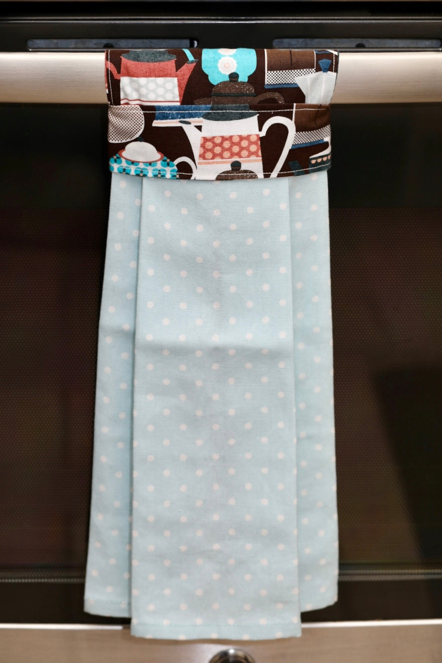 Modern Hanging Tea Towel (Tea and Coffee Pot Themed)