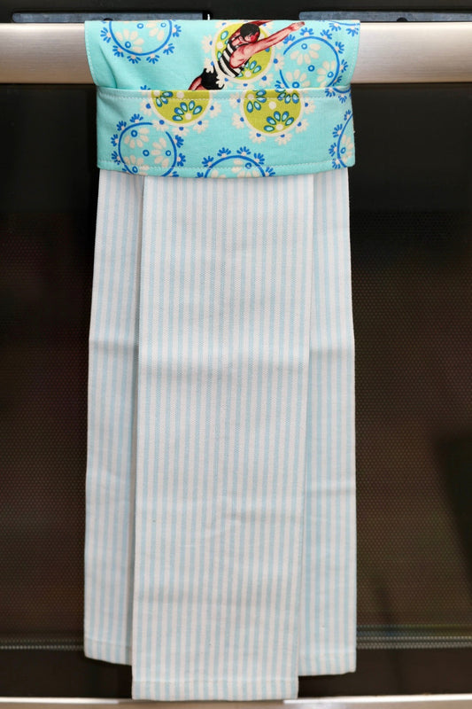 Modern Hanging Tea Towel (Swimmer Themed)