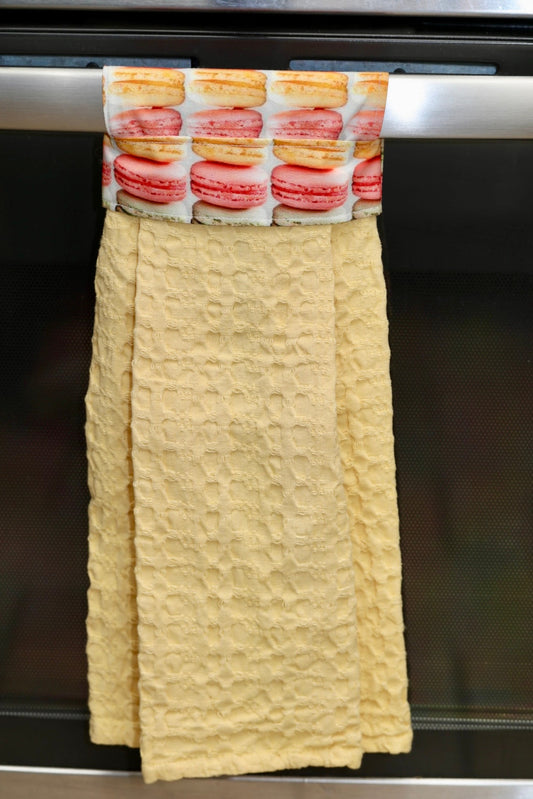 Modern Hanging Tea Towel (Macaron Themed)