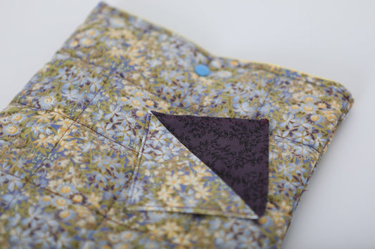Quilted Book Sleeve with Matching Bookmark