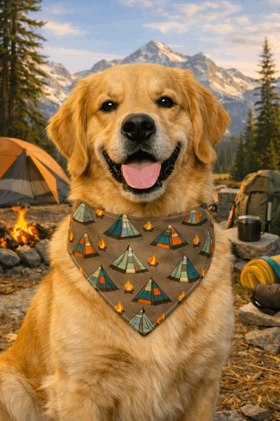 Camping (Tent) Dog Bandana
