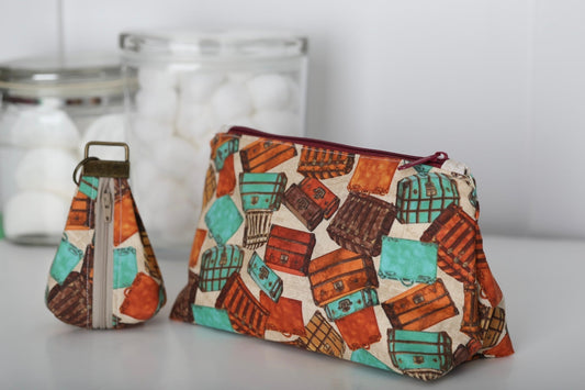 Cosmetic Bag & Matching Mini Bag (Vintage Bag Design)