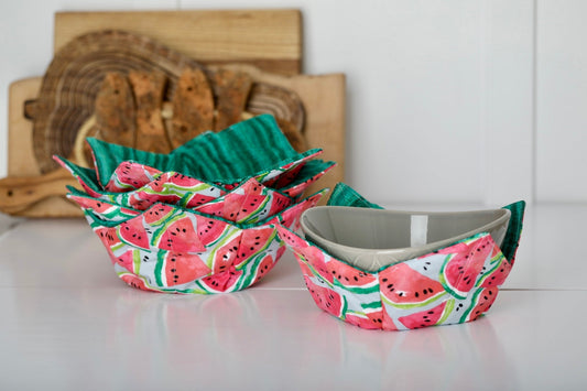 Watermelon Print Microwave Bowl Cozy – Large