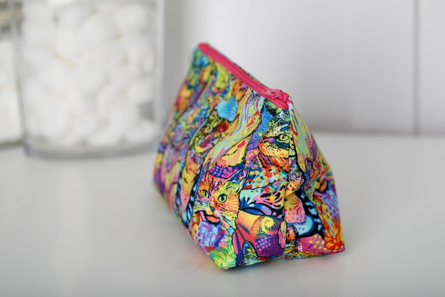 Vibrant Cat-Themed Neon Bag Set (4 pc set)