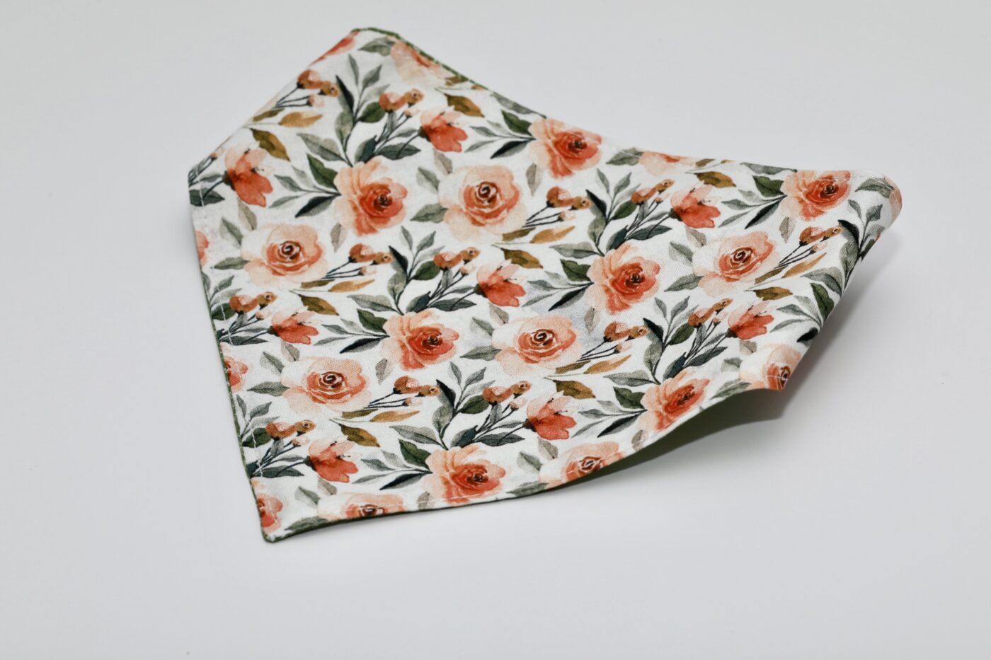 Peach Floral Dog Bandana