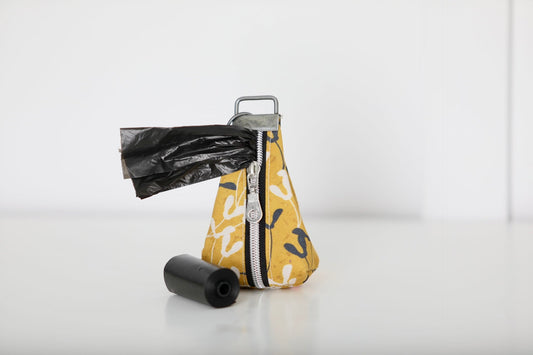 Poop Bag Holder – Keychain (Mustard Pattern Design)