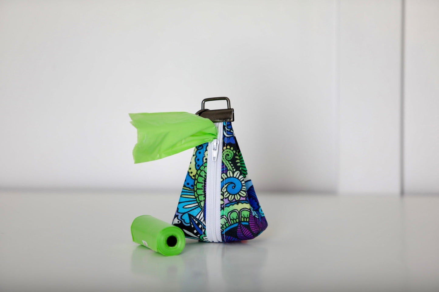 Poop Bag Holder – Keychain (Peacock Design)