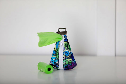 Poop Bag Holder – Keychain (Peacock Design)
