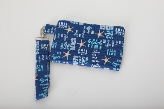 Zipper Bag with Wristlet – Beach Theme