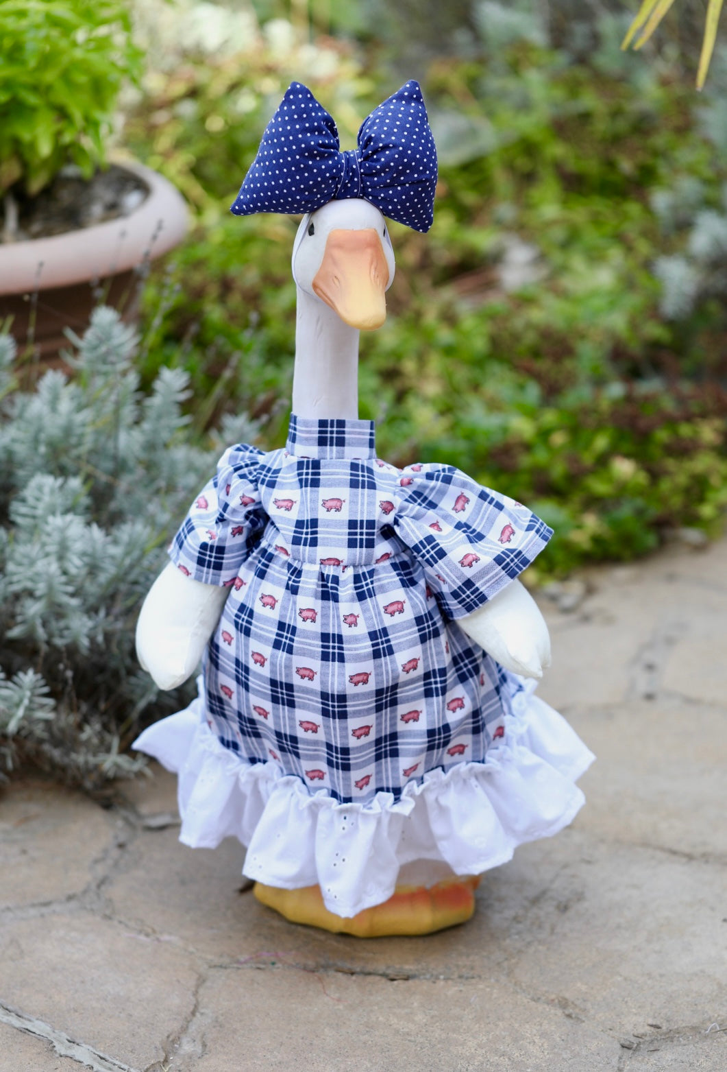 23" Fall Themed - Porch Goose Outfits with Stuffed Wings, Fall Dresses with Bow (Goose not Included)