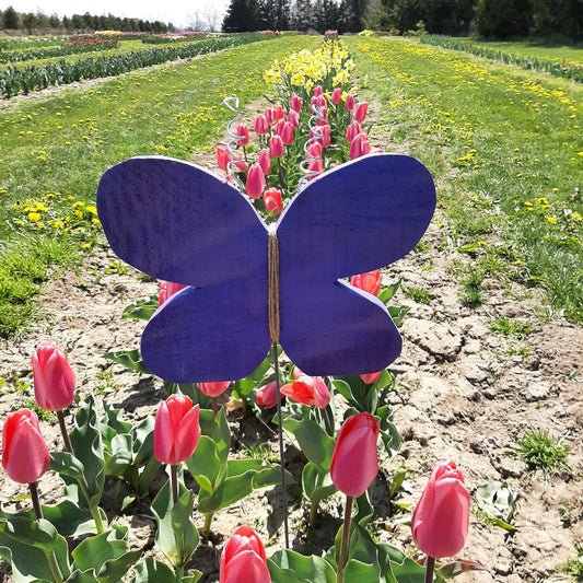Wooden Butterfly Garden Ornament - Large