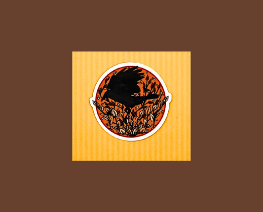 American Crow Sticker (3×3)