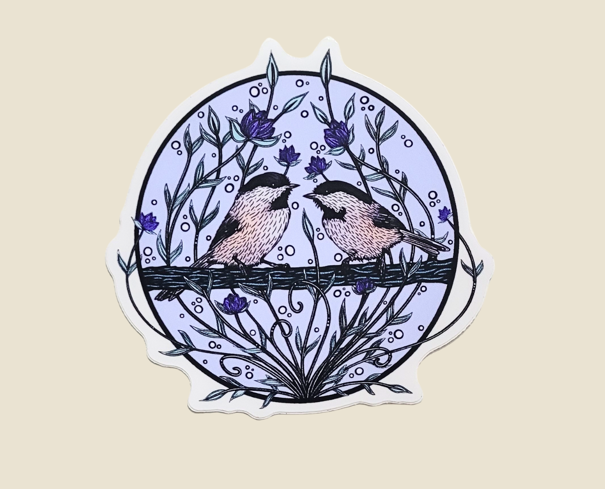 Chickadees Sticker (3×3)