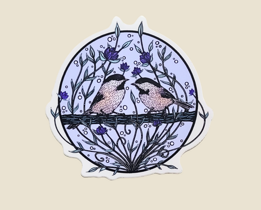Chickadees Sticker (3×3)