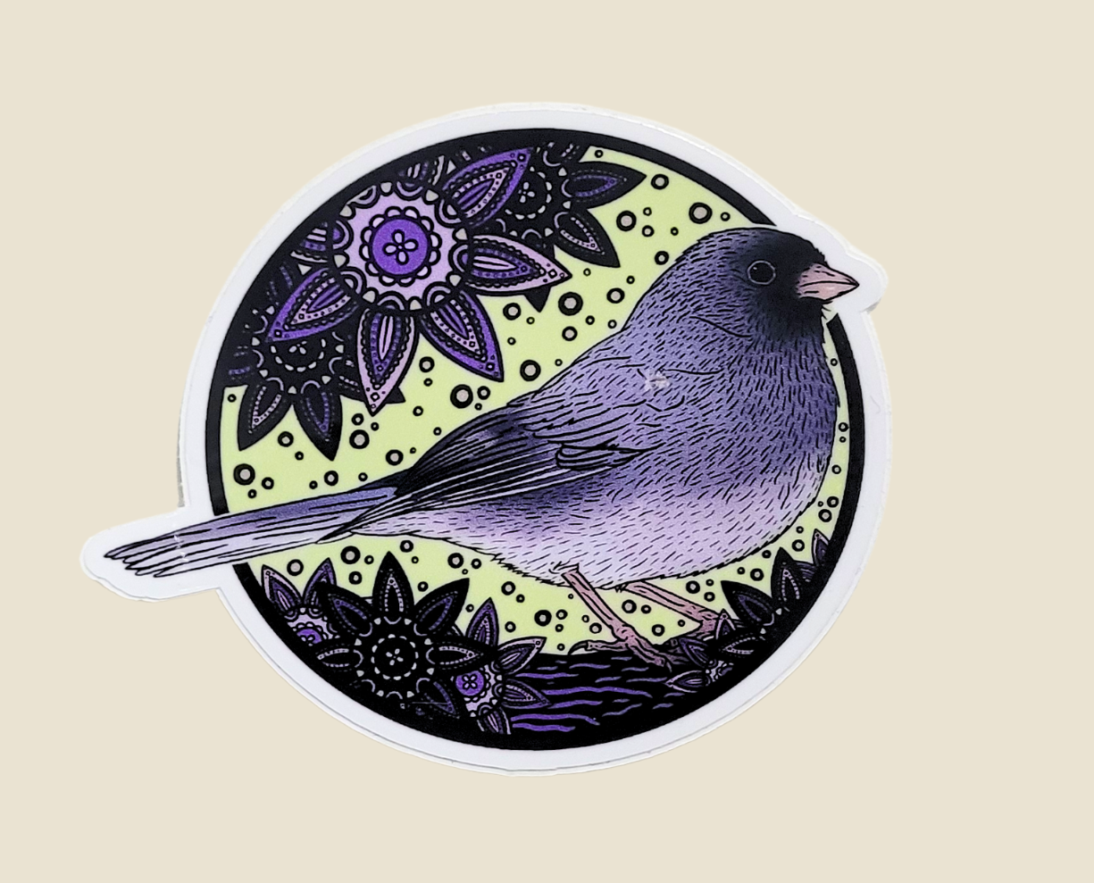 Dark Eyed Junco Sticker (3x3)