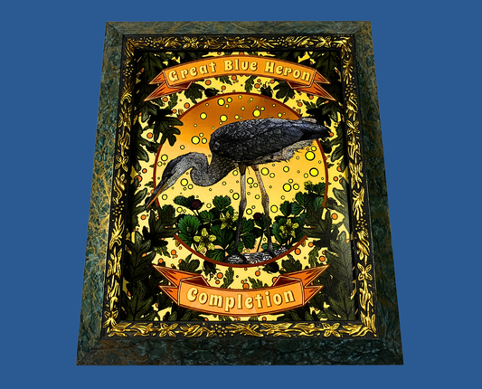 Great Blue Heron- Framed Print (8×10)