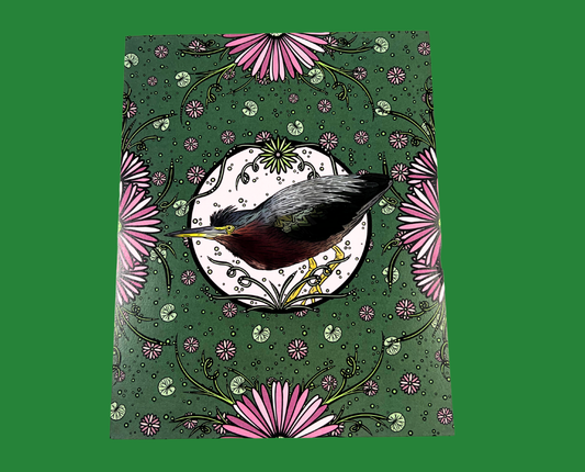 Green Heron – Unframed Print (8×10)