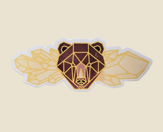 Healing Brown Bear Logo Sticker (3×3)