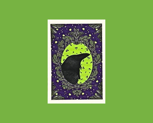 Spooky Crow Sticker (2×3)