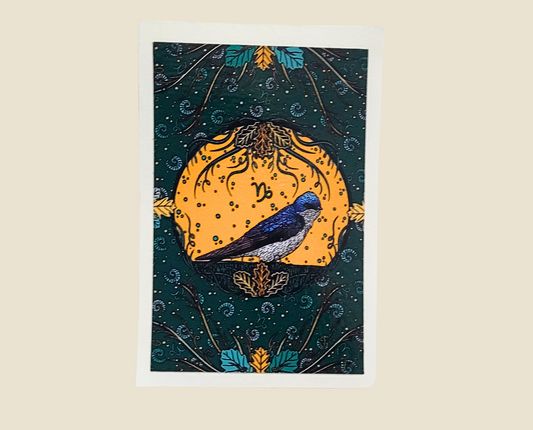 Tree Swallow Capricorn Sticker (2×3)